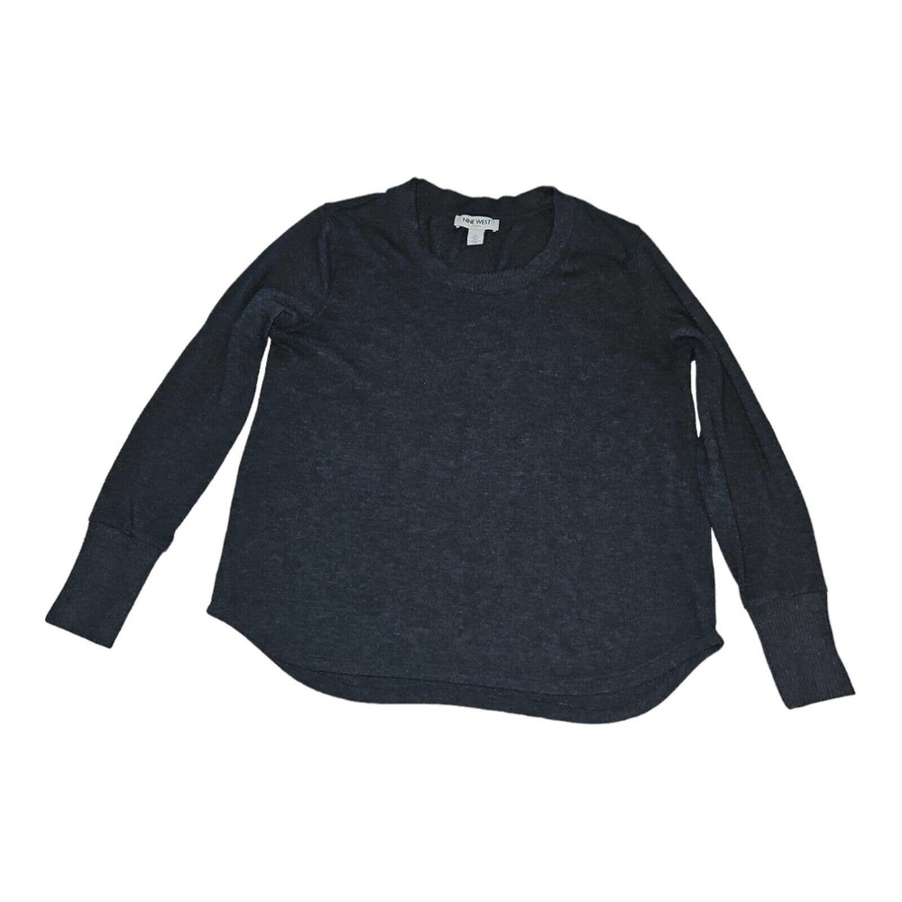 Nine West Soft Top Large Crew Neck Pullover Lightweight Casual Long Sleeve